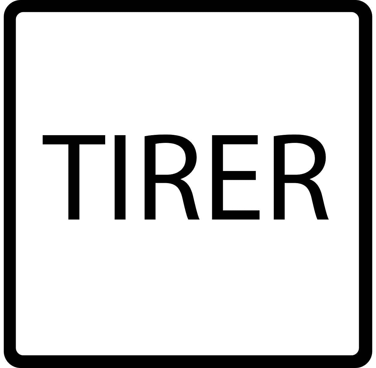Pictogrammes de signalisation de bâtiment "Tirer" 5-30 cm ES-PIKTO4320-88
