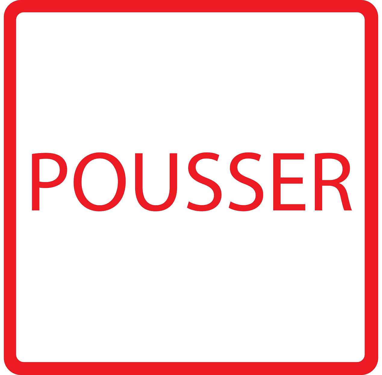 Pictogrammes de signalisation de bâtiment "Pousser" 5-30 cm ES-PIKTO4330-14