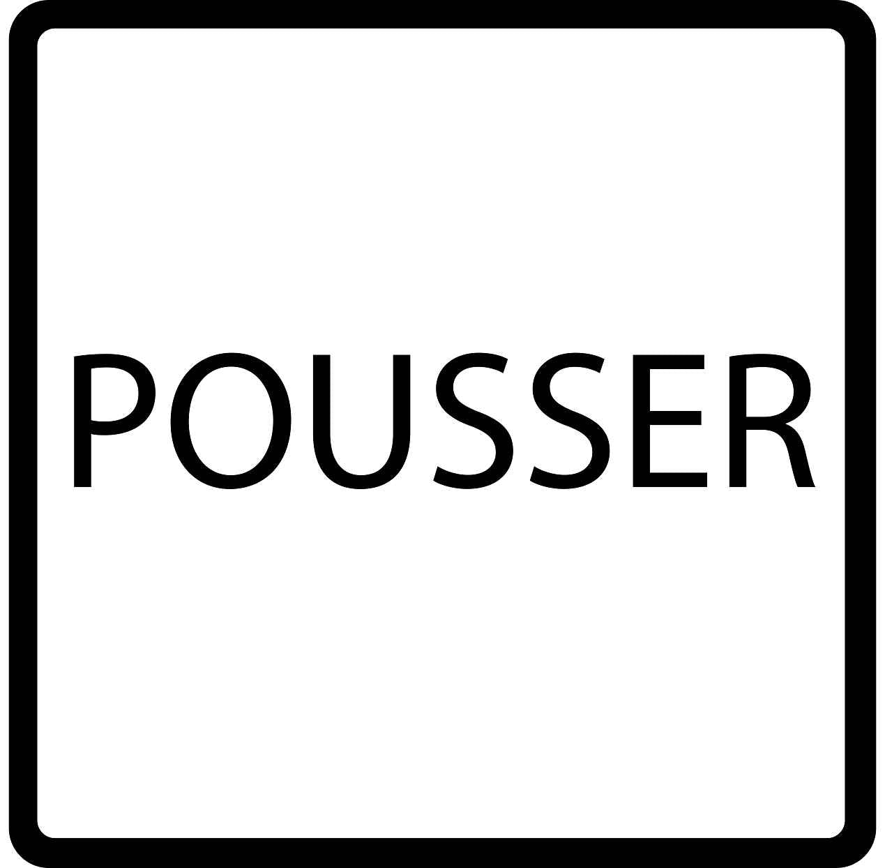 Pictogrammes de signalisation de bâtiment "Pousser" 5-30 cm ES-PIKTO4330-88