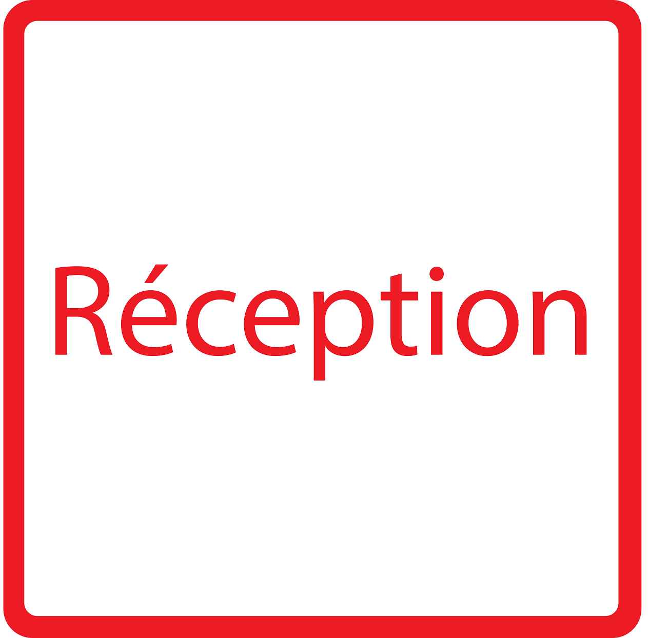Pictogrammes de signalisation de bâtiment "Réception" 5-30 cm ES-PIKTO4340-14