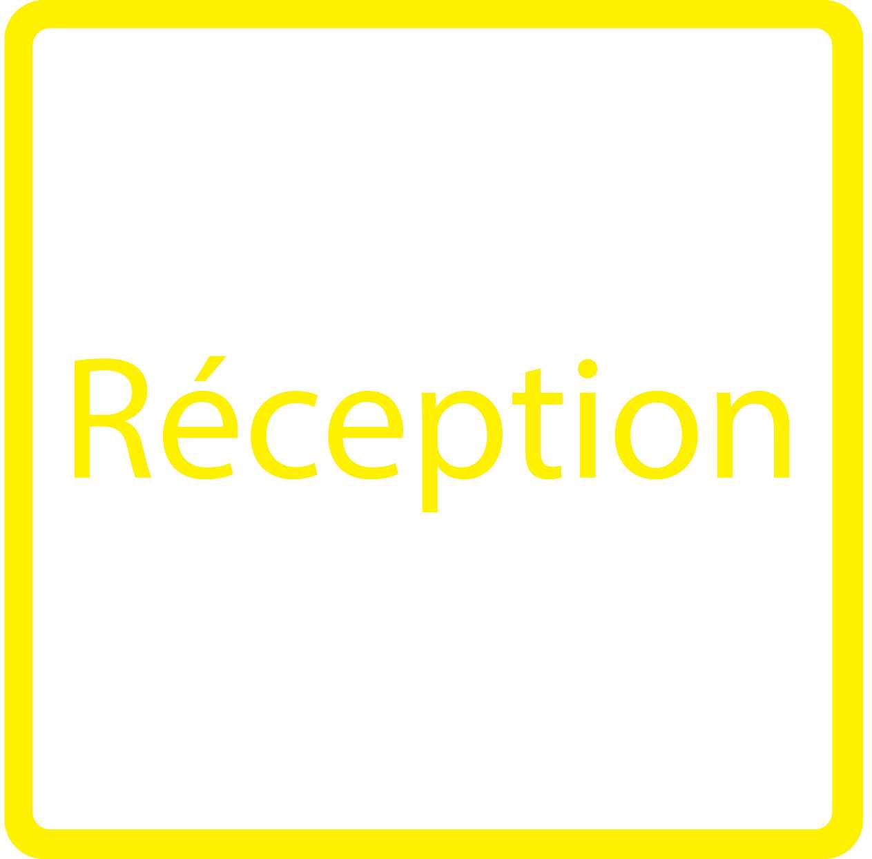 Pictogrammes de signalisation de bâtiment "Réception" 5-30 cm ES-PIKTO4340-3