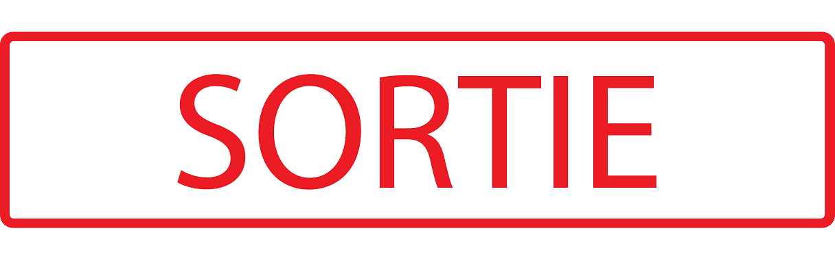Pictogrammes de signalisation de bâtiment "Sortie" 5-30 cm ES-PIKTO4360-14