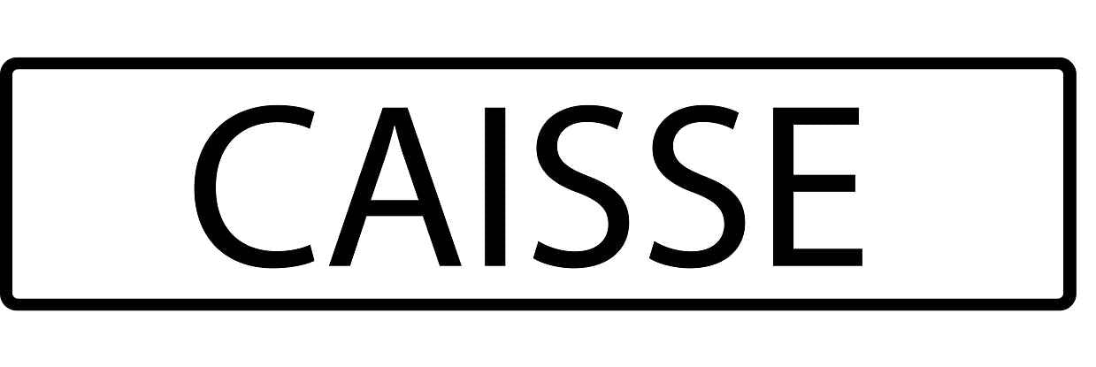 Pictogrammes de signalisation de bâtiment "Caisse" 5-30 cm ES-PIKTO4370-88