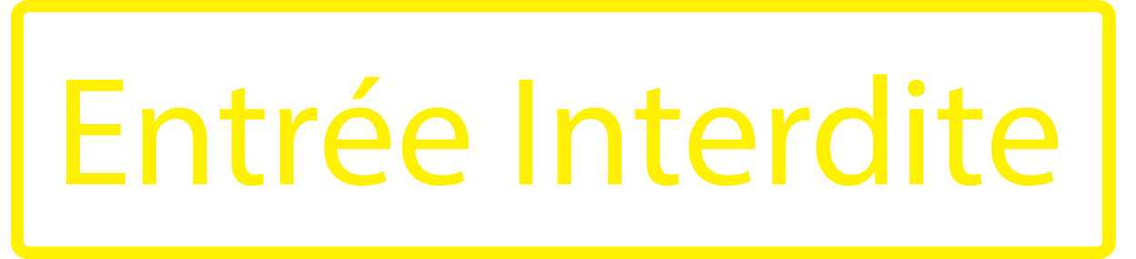 Pictogrammes de signalisation de bâtiment "Entrée Interdite" 5-30 cm ES-PIKTO4380-3