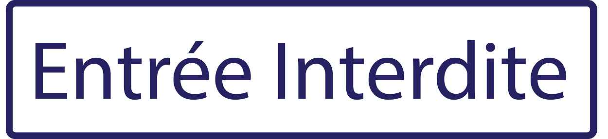 Pictogrammes de signalisation de bâtiment "Entrée Interdite" 5-30 cm ES-PIKTO4380-44