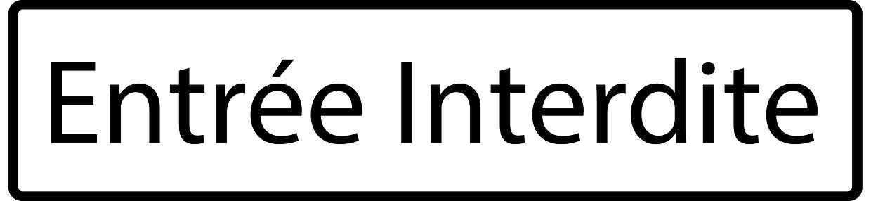 Pictogrammes de signalisation de bâtiment "Entrée Interdite" 5-30 cm ES-PIKTO4380-88