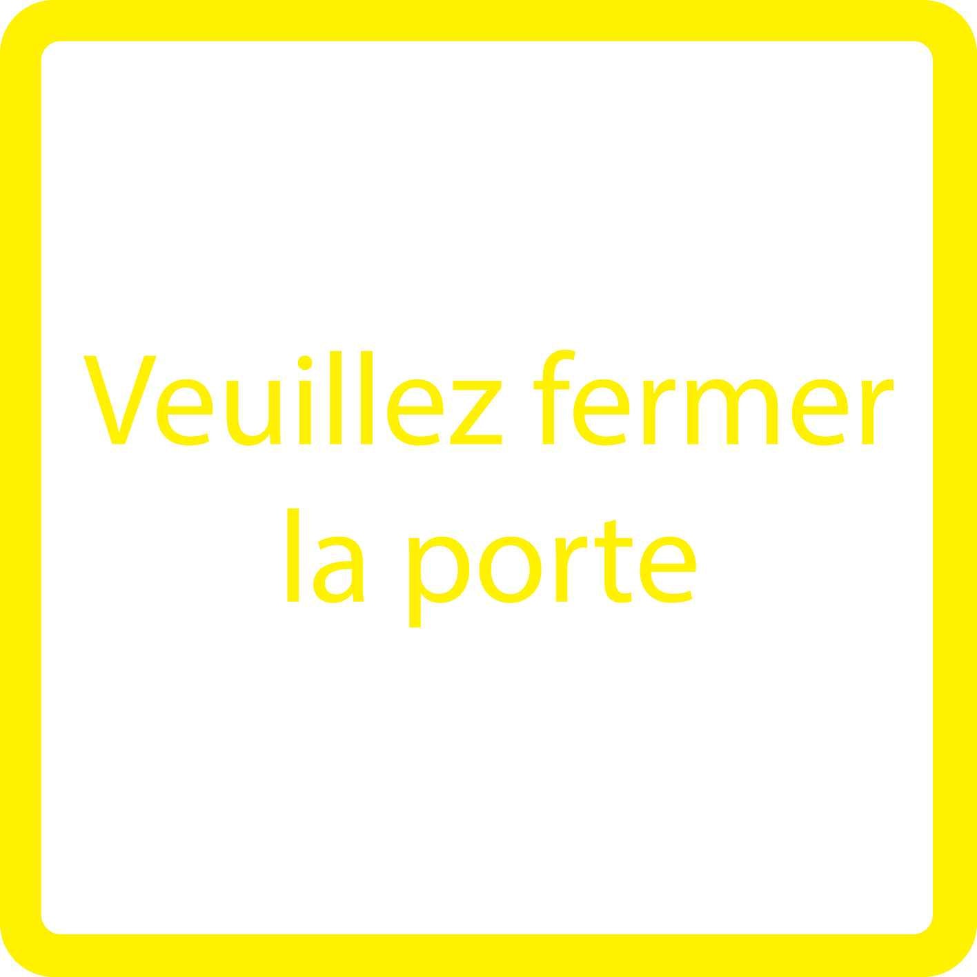 Pictogrammes de signalisation de bâtiment "Veuillez ferner la porte" 5-30 cm ES-PIKTO4390-3