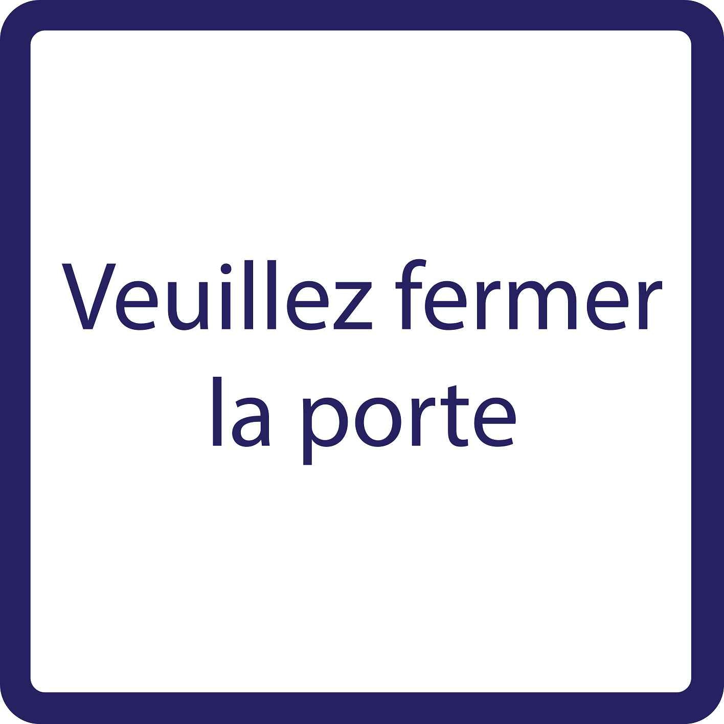 Pictogrammes de signalisation de bâtiment "Veuillez ferner la porte" 5-30 cm ES-PIKTO4390-44