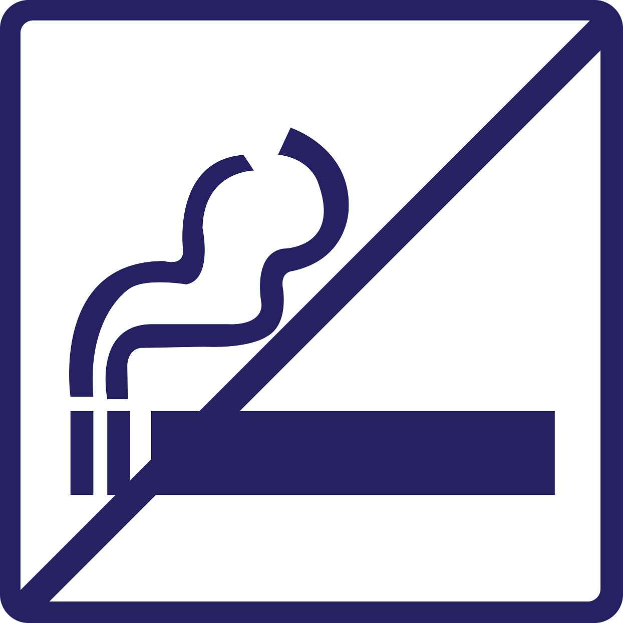 Pictogrammes de signalisation de bâtiment "Interdiction de fumer" 5-30 cm ES-PIKTO4410-44