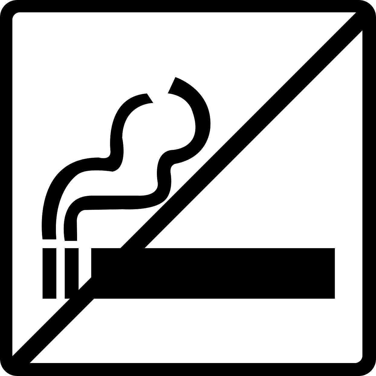 Pictogrammes de signalisation de bâtiment "Interdiction de fumer" 5-30 cm ES-PIKTO4410-88