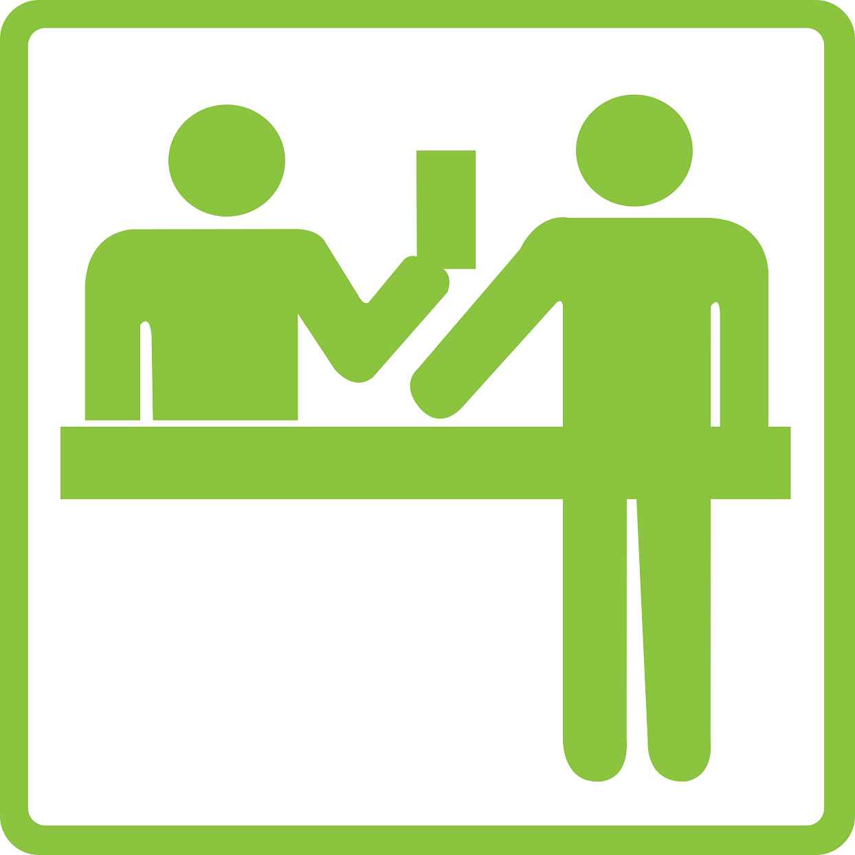 Pictogrammes de signalisation de bâtiment "Guichet de service" 5-30 cm ES-PIKTO4500-67