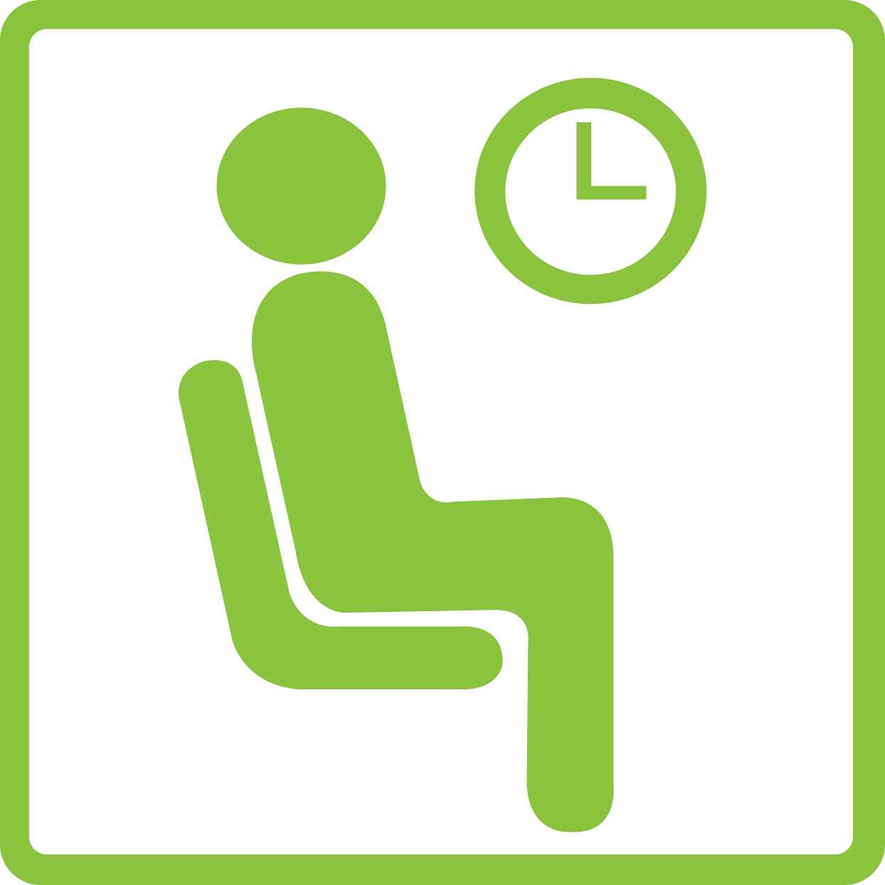 Pictogrammes de signalisation de bâtiment "Salle d'attente" 5-30 cm ES-PIKTO4600-67