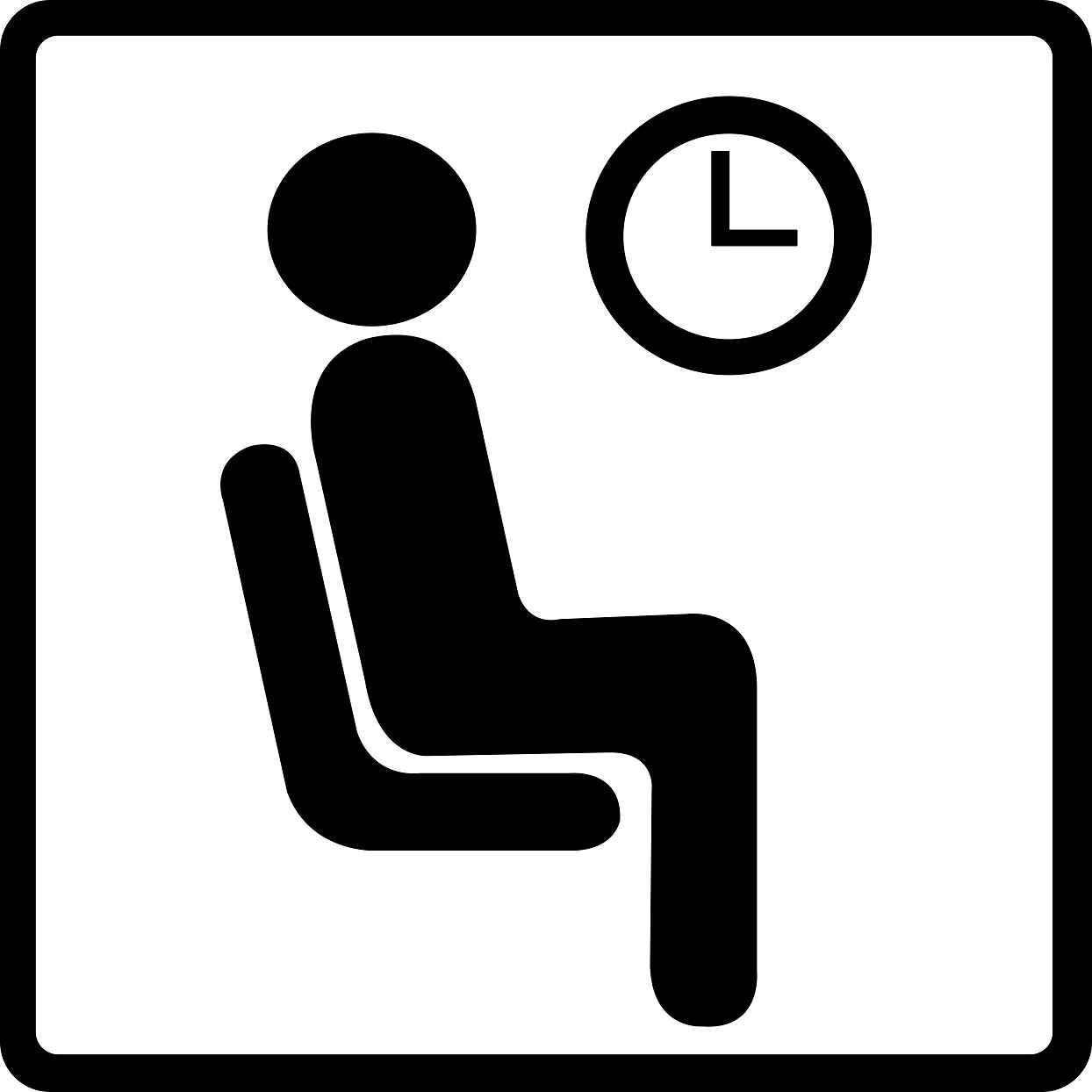 Pictogrammes de signalisation de bâtiment "Salle d'attente" 5-30 cm ES-PIKTO4600-88
