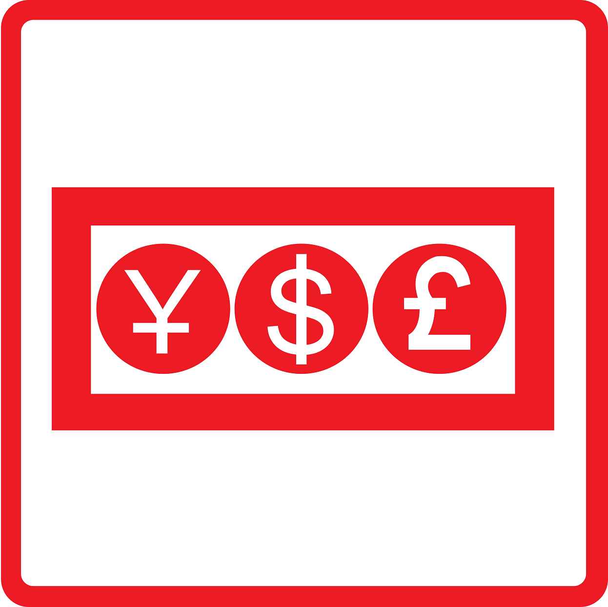 Pictogrammes de signalisation de bâtiment "Bureau de change" 5-30 cm ES-PIKTO4800-14