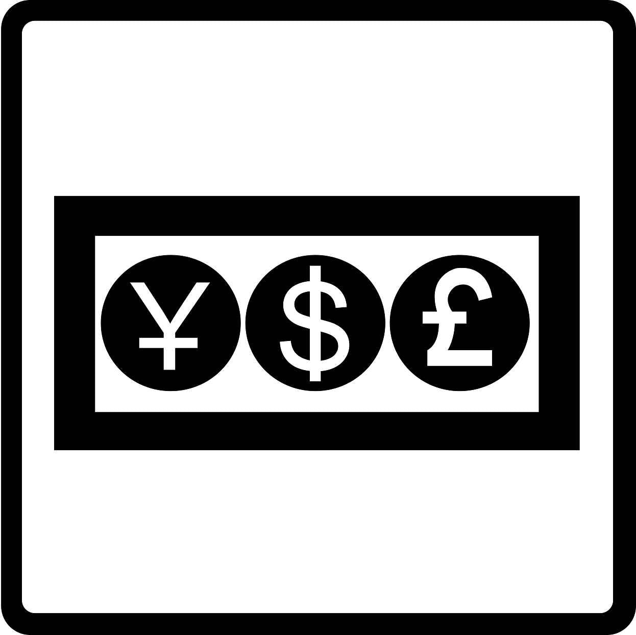 Pictogrammes de signalisation de bâtiment "Bureau de change" 5-30 cm ES-PIKTO4800-88