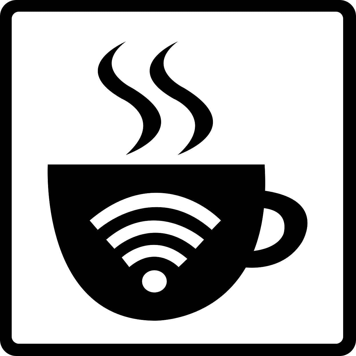 Pictogrammes de signalisation de bâtiment "Wifi du café" 5-30 cm ES-PIKTO5220-88