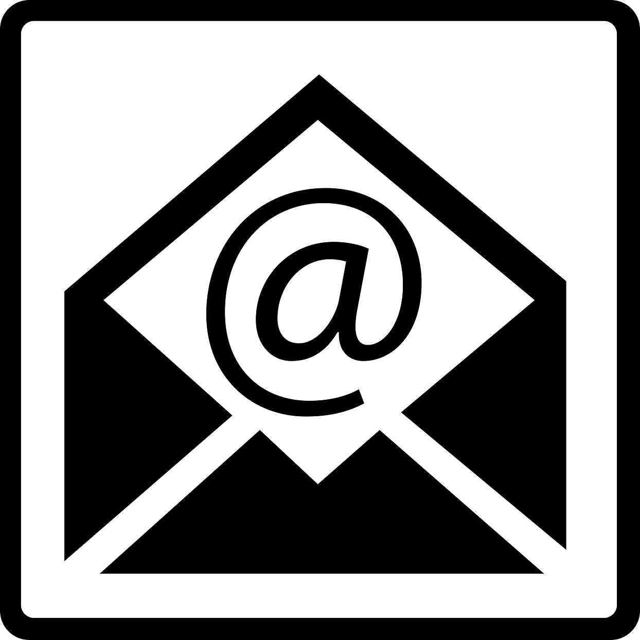 Pictogrammes de signalisation de bâtiment "Courrier électronique" 5-30 cm ES-PIKTO5300-88