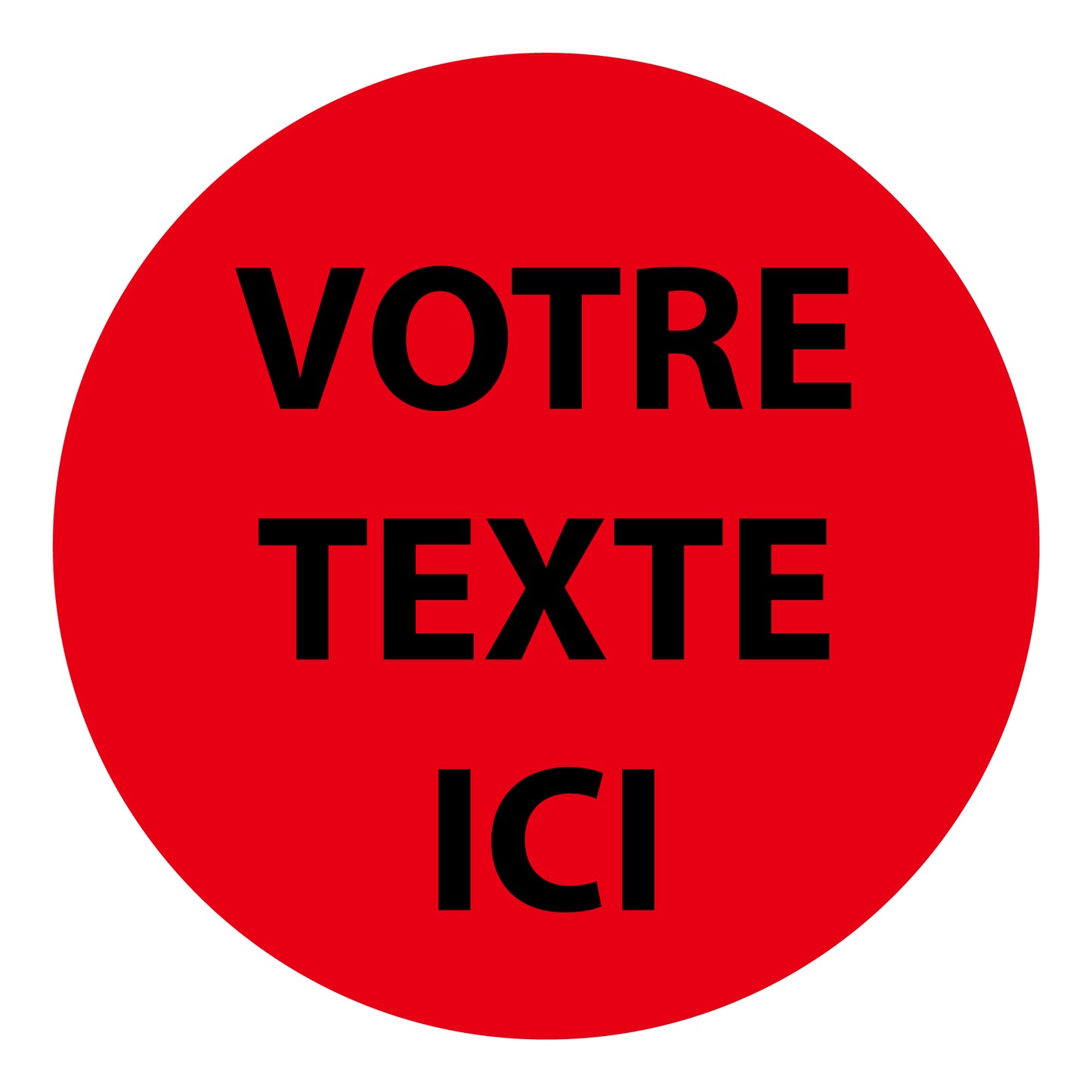 Autocollant promotionnel, autocollant d'offre et autocollant d'offre spéciale "VOTRE TEXTE ICI" 10-60 cm F-PR-4350