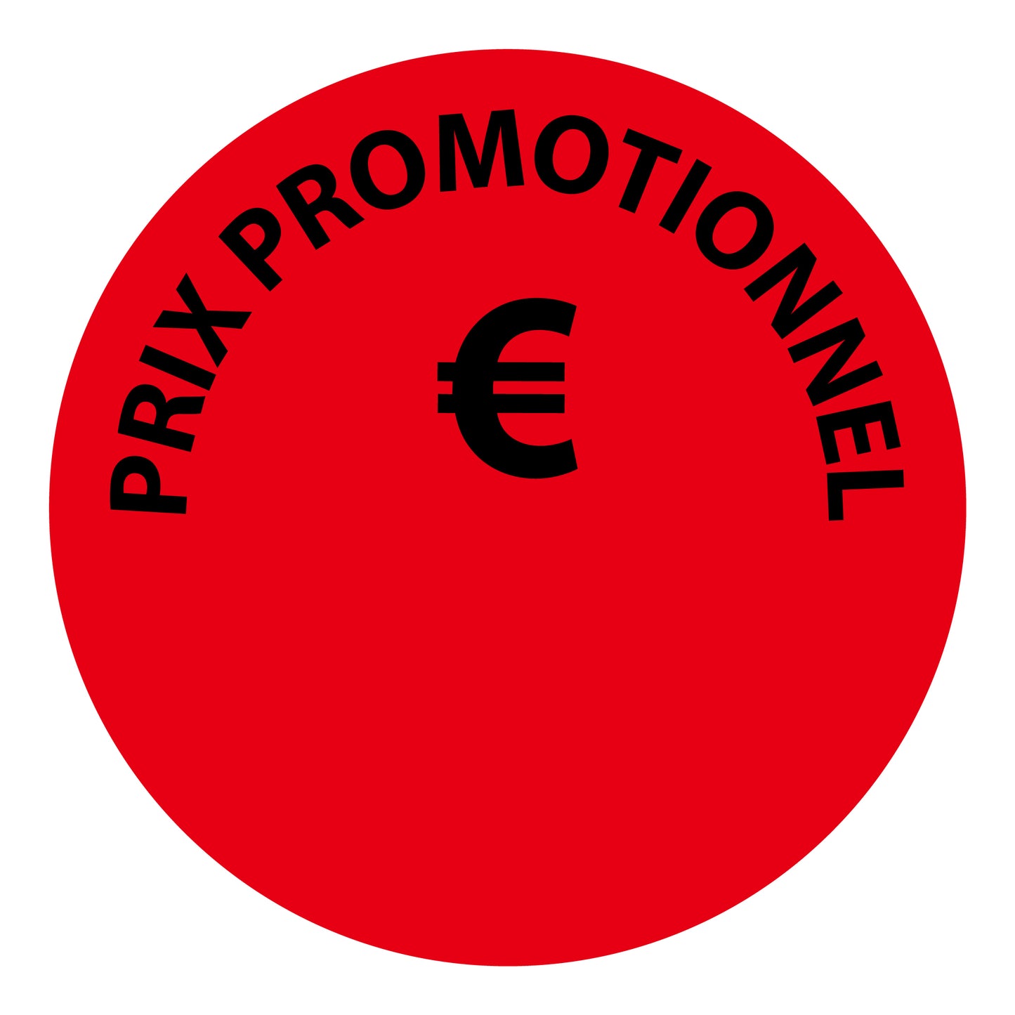 Autocollant promotionnel, autocollant d'offre et autocollant d'offre spéciale "PRIX PROMOTIONNEL €" 10-60 cm F-PR-4600