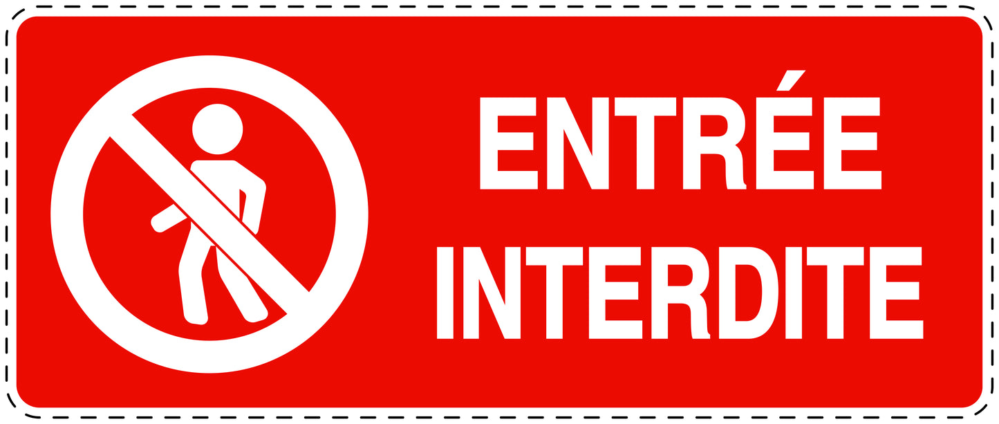 Autocollant d'interdiction d'accès "Entrée interdite" F-SI5060-14