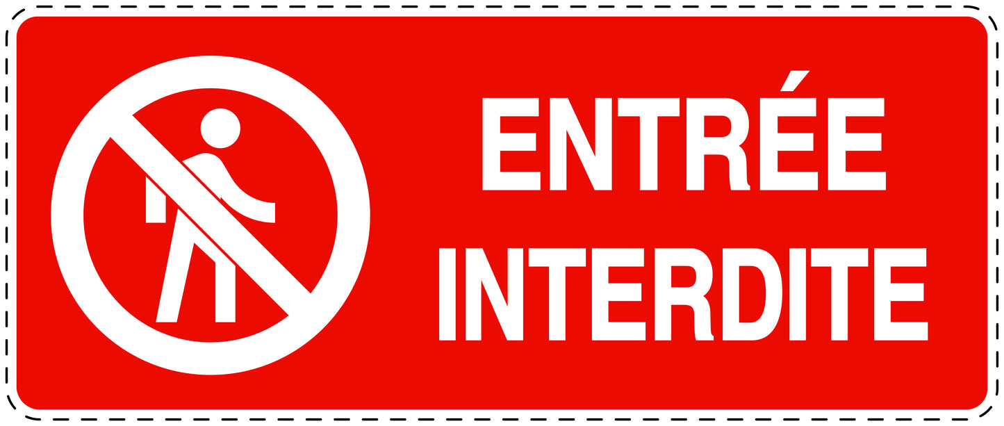 Autocollant d'interdiction d'accès "Entrée interdite" F-SI5080-14