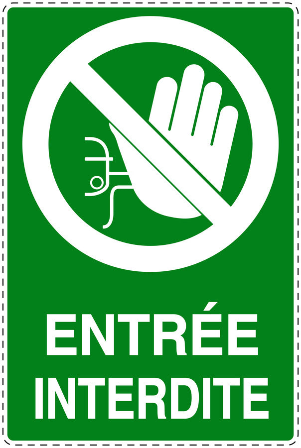 Autocollant d'interdiction d'accès "Entrée interdite" F-SI6070-67