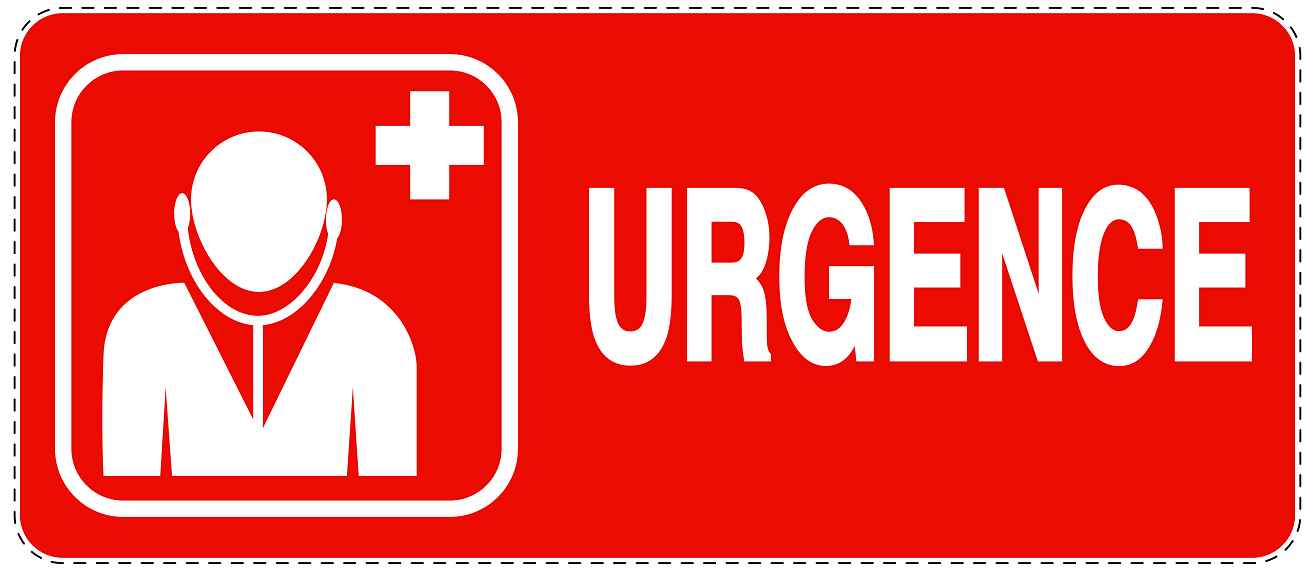Autocollant d'urgence "URGENCE" 10-40 cm F-SIE-3080-14