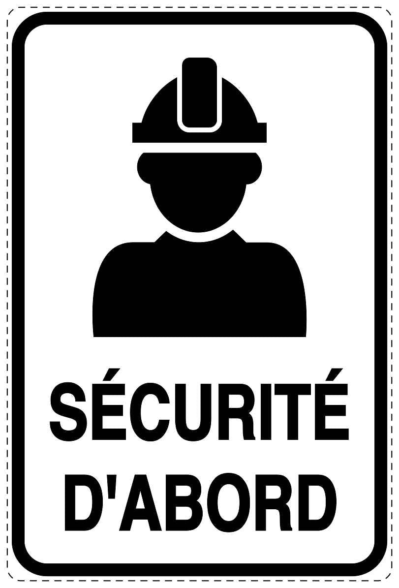 Autocollant d'urgence "SÉCURITÉ D'ABORD" 10-40 cm F-SIE-4020-0