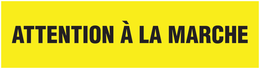 Autocollant "Attention Á La Marche" 20-80 cm en plastique PVC, F-STUFE-10000-45x12-3-88
