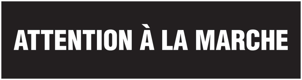 Autocollant "Attention Á La Marche" 20-80 cm en plastique PVC, F-STUFE-10000-45x12-88-0