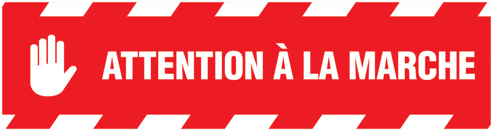 Autocollant "Attention Á La Marche" 20-80 cm en plastique PVC, F-STUFE-11000-45x12-14-0