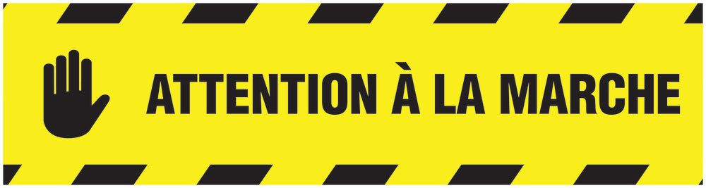 Autocollant "Attention Á La Marche" 20-80 cm en plastique PVC, F-STUFE-11000-45x12-3-88