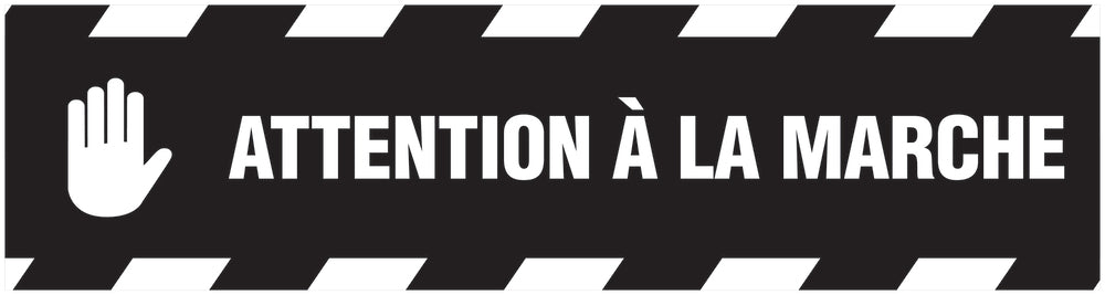 Autocollant "Attention Á La Marche" 20-80 cm en plastique PVC, F-STUFE-11000-45x12-88-0