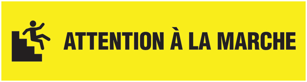 Autocollant "Attention Á La Marche" 20-80 cm en plastique PVC, F-STUFE-12000-45x12-3-88
