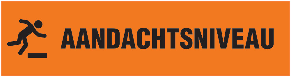 Autocollant "Aandachtsniveau" 20-80 cm en plastique PVC, F-STUFE-13000-45x12-8-88
