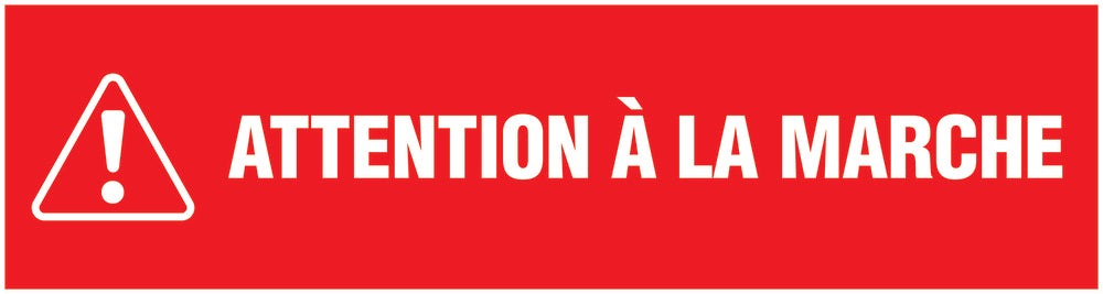 Autocollant "Attention Á La Marche" 20-80 cm en plastique PVC, F-STUFE-14000-45x12-14-0