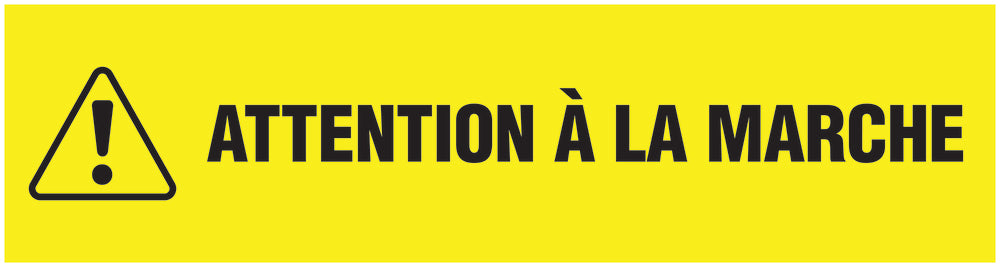Autocollant "Attention Á La Marche" 20-80 cm en plastique PVC, F-STUFE-14000-45x12-3-88