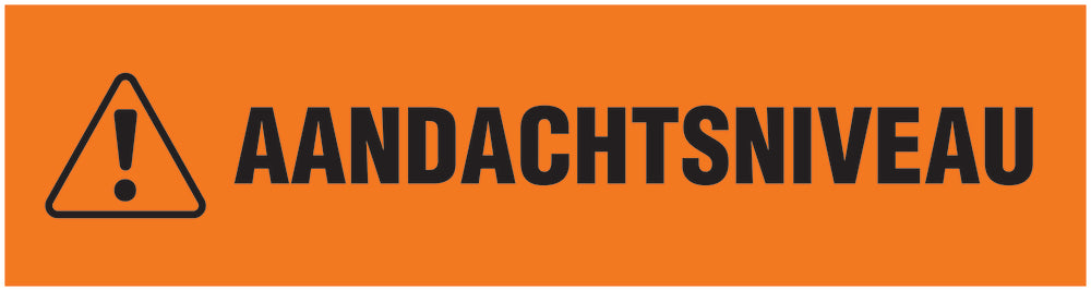 Autocollant "Aandachtsniveau" 20-80 cm en plastique PVC, F-STUFE-14000-45x12-8-88