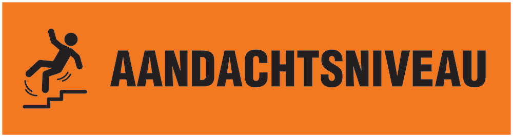Autocollant "Aandachtsniveau" 20-80 cm en plastique PVC, F-STUFE-16000-45x12-8-88