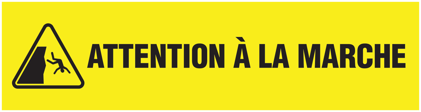Autocollant "Attention Á La Marche" 20-80 cm en plastique PVC, F-STUFE-18000-45x12-3-88