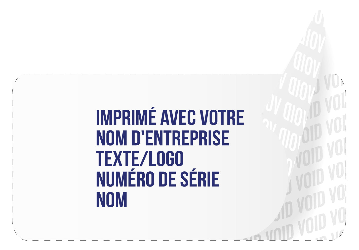 100 autocollants VOID, sceaux de garantie, étiquettes de sécurité 20x10mm imprimés avec le texte de votre choix par EtikettenStar GmbH