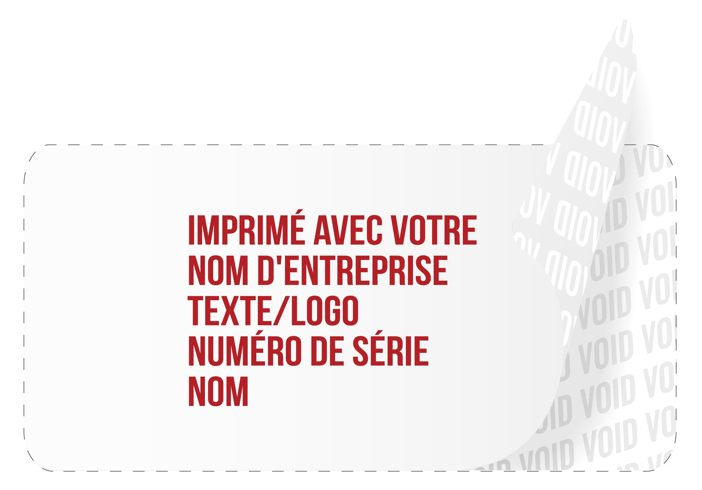 100 autocollants VOID, sceaux de garantie, étiquettes de sécurité 20x10mm imprimés avec le texte de votre choix par EtikettenStar GmbH