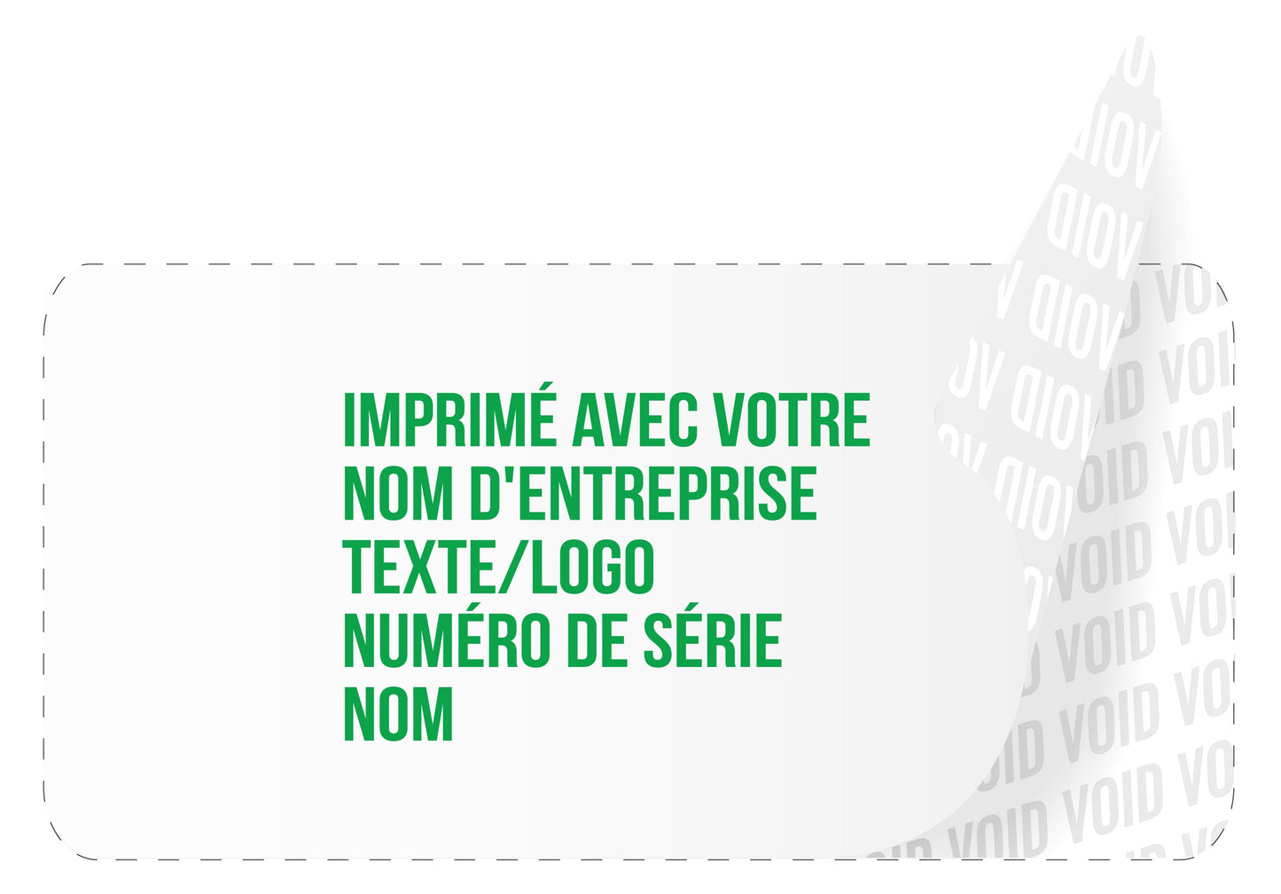100 autocollants VOID, sceaux de garantie, étiquettes de sécurité 20x10mm imprimés avec le texte de votre choix par EtikettenStar GmbH