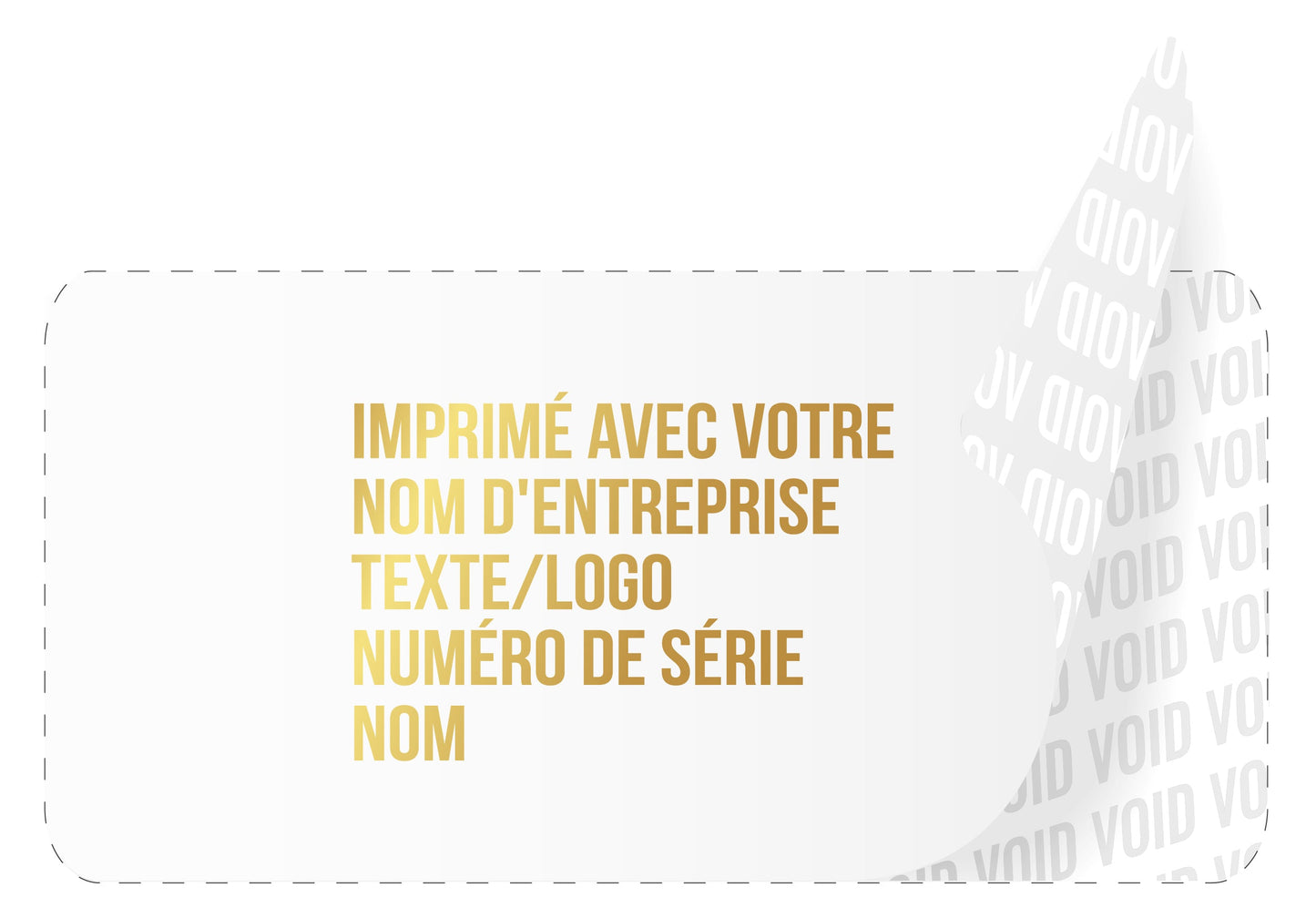 100 autocollants VOID, sceaux de garantie, étiquettes de sécurité 20x10mm imprimés avec le texte de votre choix par EtikettenStar GmbH