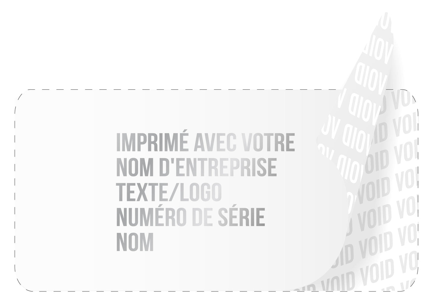 100 autocollants VOID, sceaux de garantie, étiquettes de sécurité 20x10mm imprimés avec le texte de votre choix par EtikettenStar GmbH