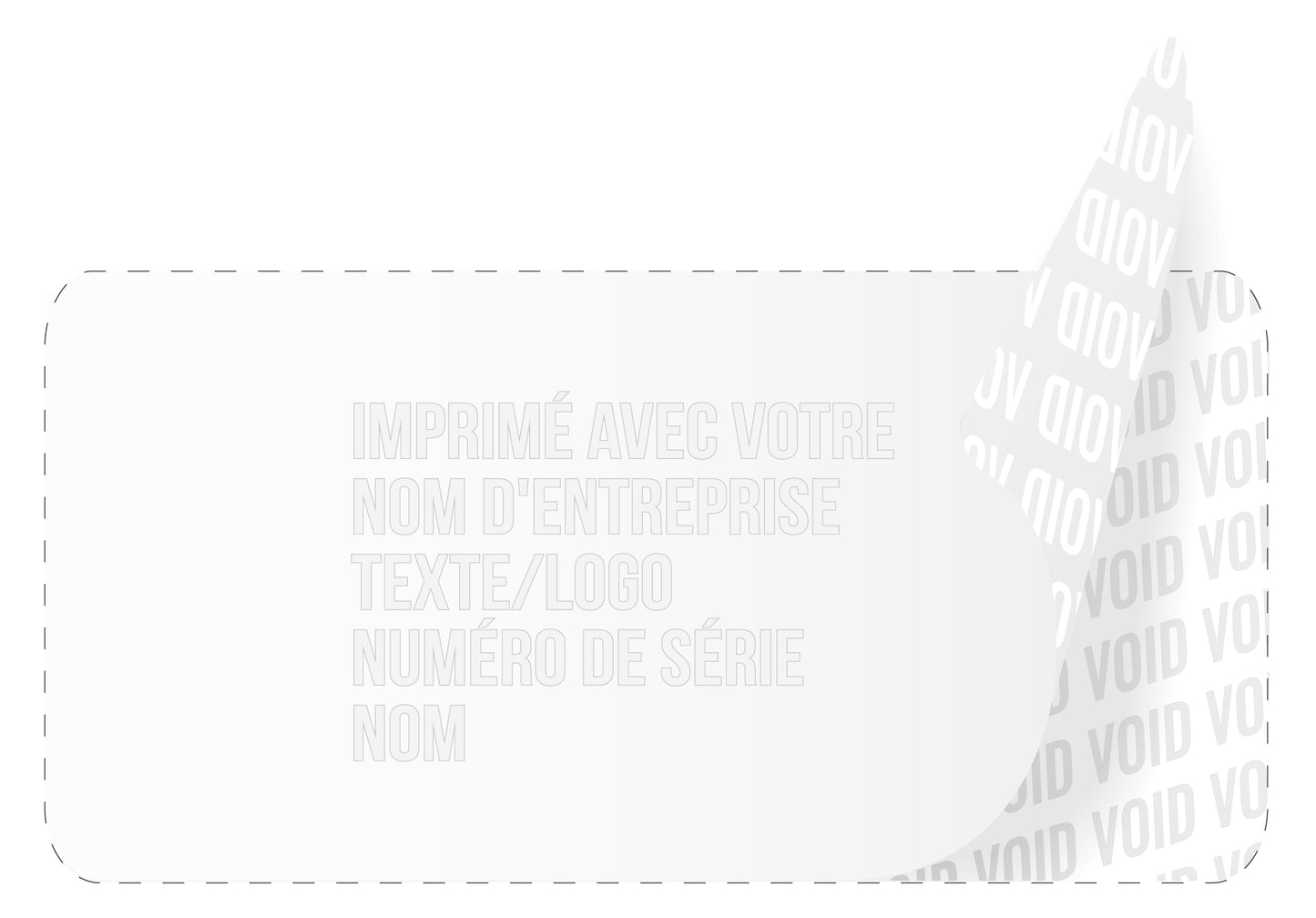 100 autocollants VOID, sceaux de garantie, étiquettes de sécurité 20x10mm imprimés avec le texte de votre choix par EtikettenStar GmbH