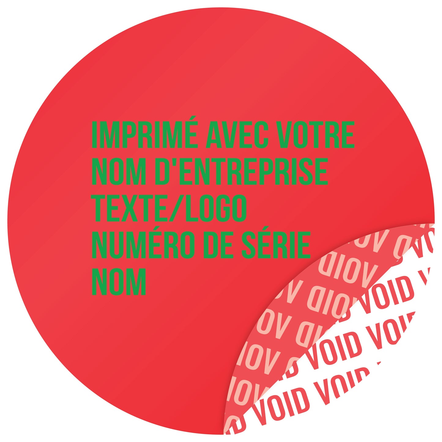 100 autocollants VOID, sceaux de garantie, étiquettes de sécurité de 30 mm de diamètre, imprimés avec le texte de votre choix, de la société EtikettenStar GmbH