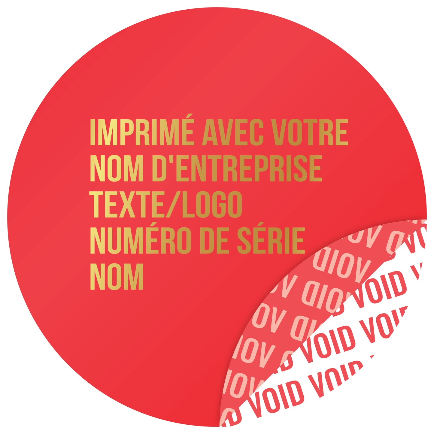 100 autocollants VOID, sceaux de garantie, étiquettes de sécurité de 30 mm de diamètre, imprimés avec le texte de votre choix, de la société EtikettenStar GmbH