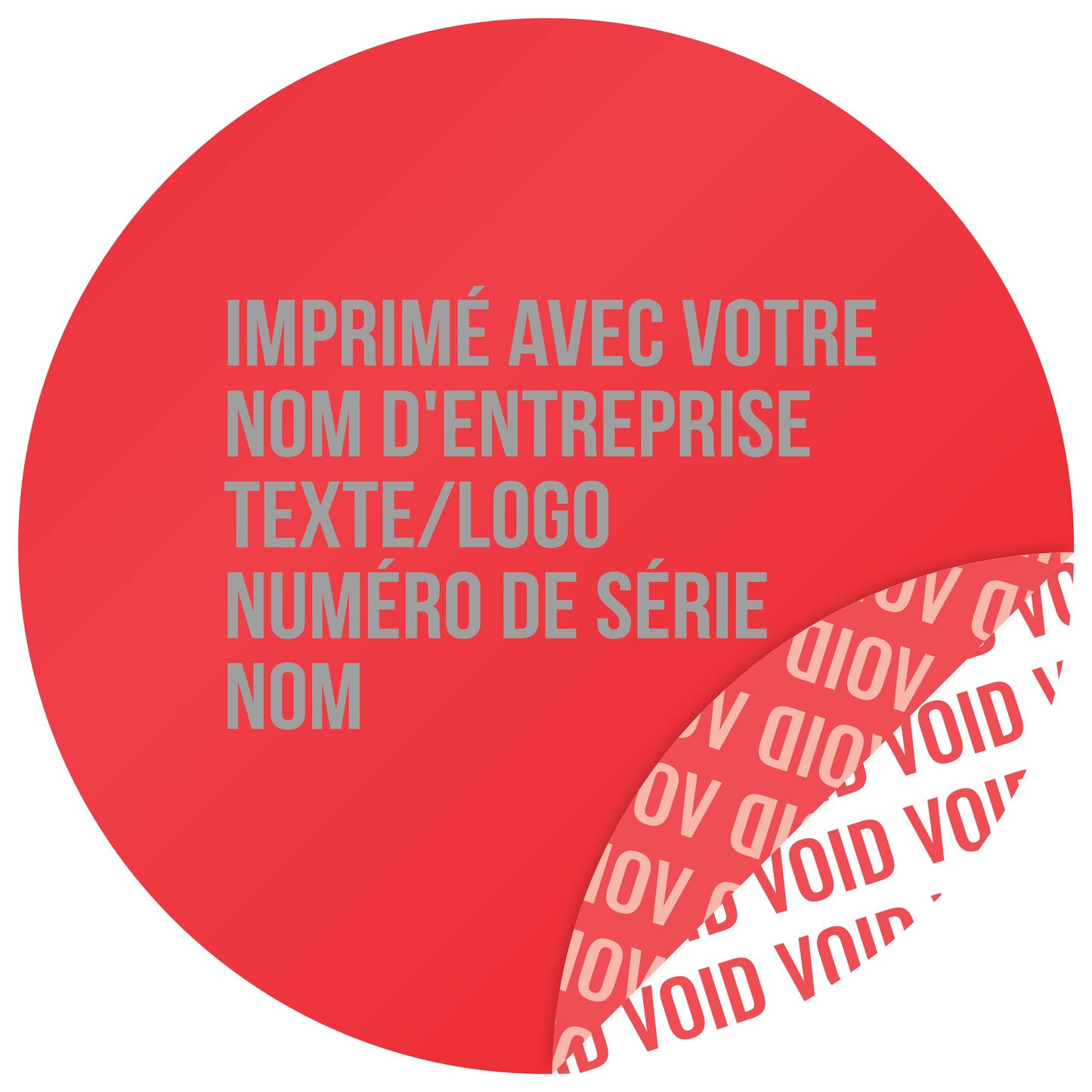 100 autocollants VOID, sceaux de garantie, étiquettes de sécurité de 30 mm de diamètre, imprimés avec le texte de votre choix, de la société EtikettenStar GmbH