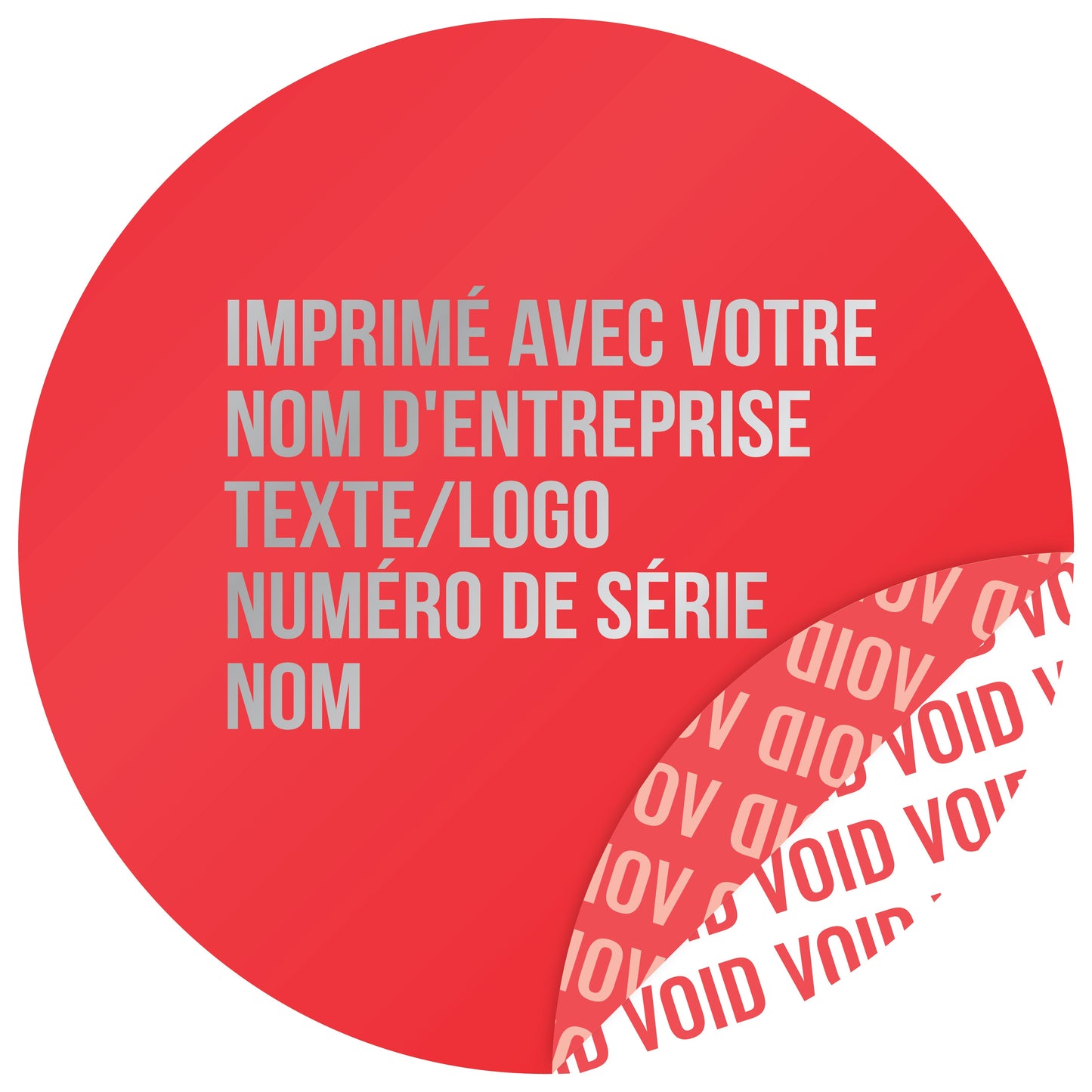 100 autocollants VOID, sceaux de garantie, étiquettes de sécurité de 30 mm de diamètre, imprimés avec le texte de votre choix, de la société EtikettenStar GmbH